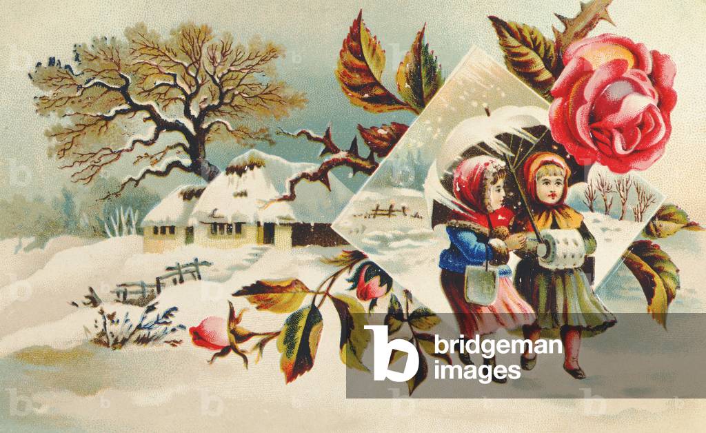 In the Snow, Victorian card