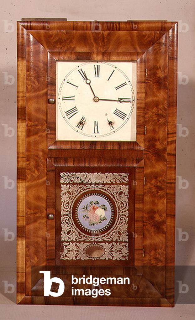 Square wall clock by Jerome and Company, c.1830