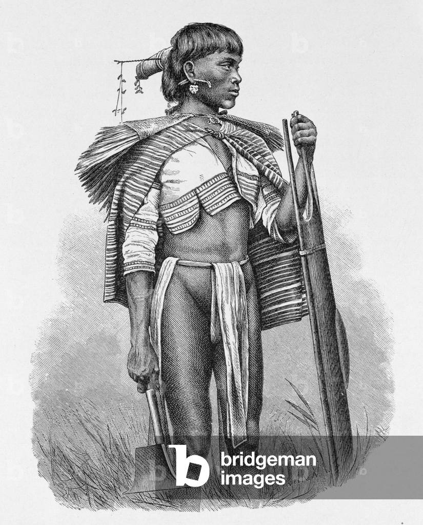 A calinga of Luzon in the Philippines, from 'The History of Mankind', Vol.1, by Prof. Friedrich Ratzel, 1896 (engraving)