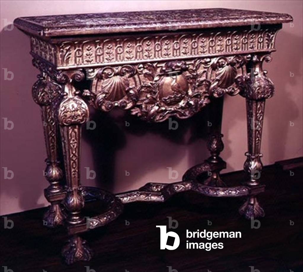 Side-table attributed to J.Moore, c.1715 (gilt gesso)