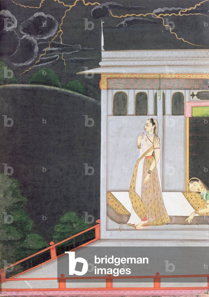 Signora in attesa per il suo amante, dal 'Vasakasayya Nayika ', una delle eroine della retorica indù, Punjab H