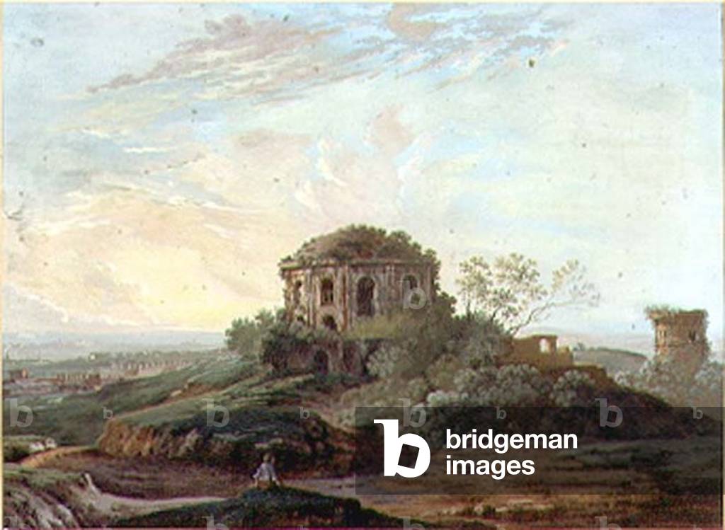 Temple of Tosse, Tivoli (watercolour)