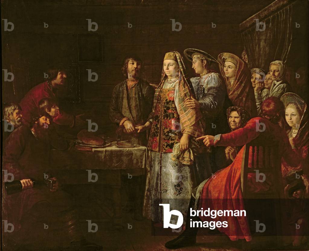 Celebrare il matrimonio accordo, 1777 (olio su tela)