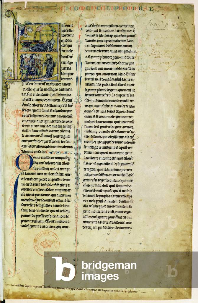 Fr 9081 f.1 Illuminated page, in 22 books