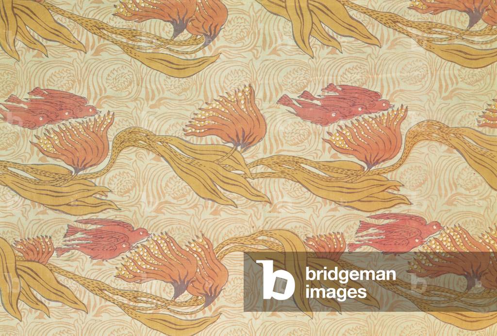 Cromer Bird cotton, probably printed by Simpson and Godlee, c.1884