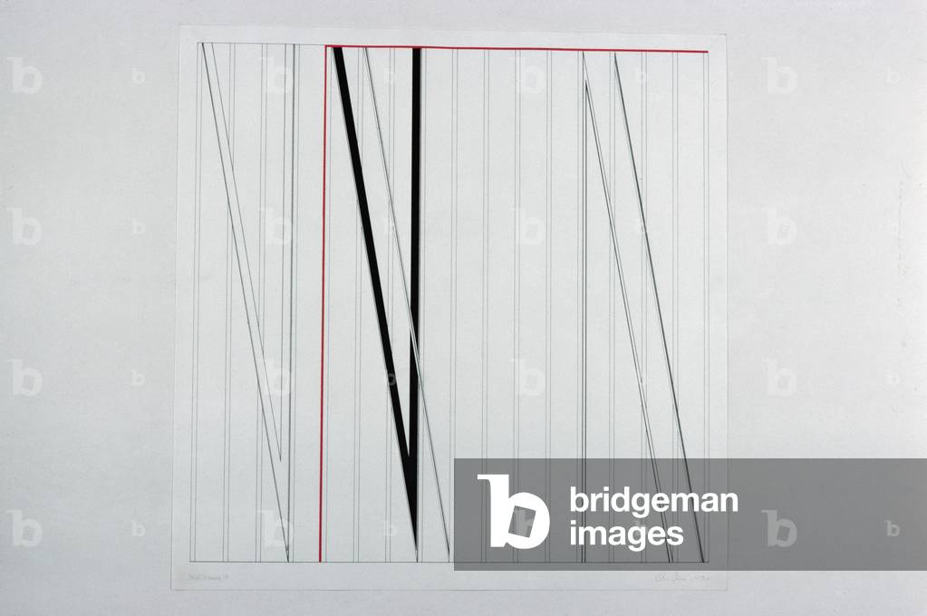 M/H 16, Drawing 3, 1972 (gouache on paper)