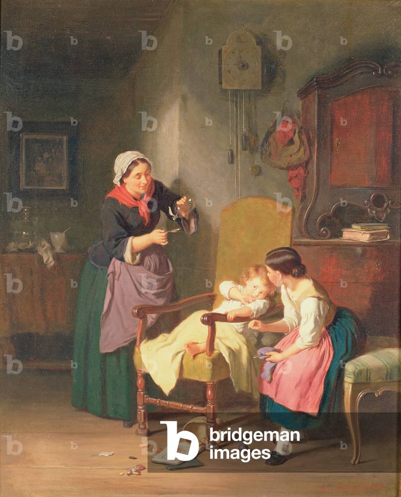 Il piccolo paziente, 1865 (olio su tela)