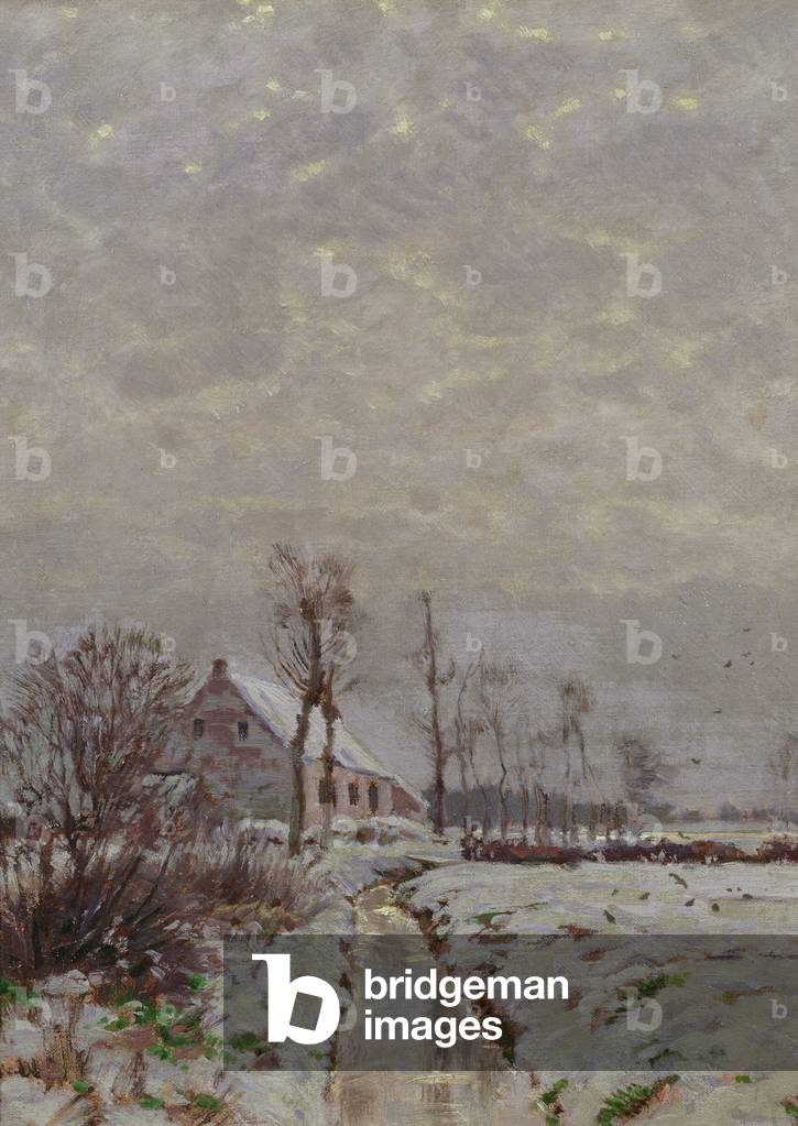 Winter Stream (oil on canvas)