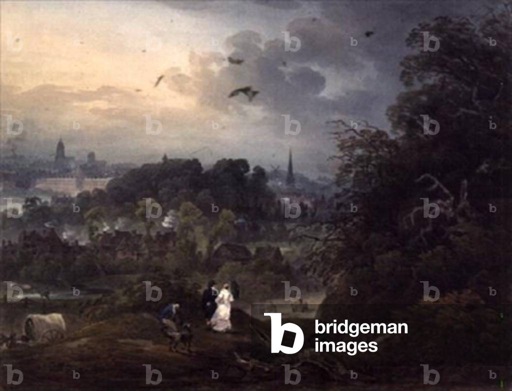 View of Shrewsbury from the North (watercolour)