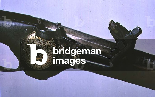 Pistol, detail of a wheel-lock, c.1625