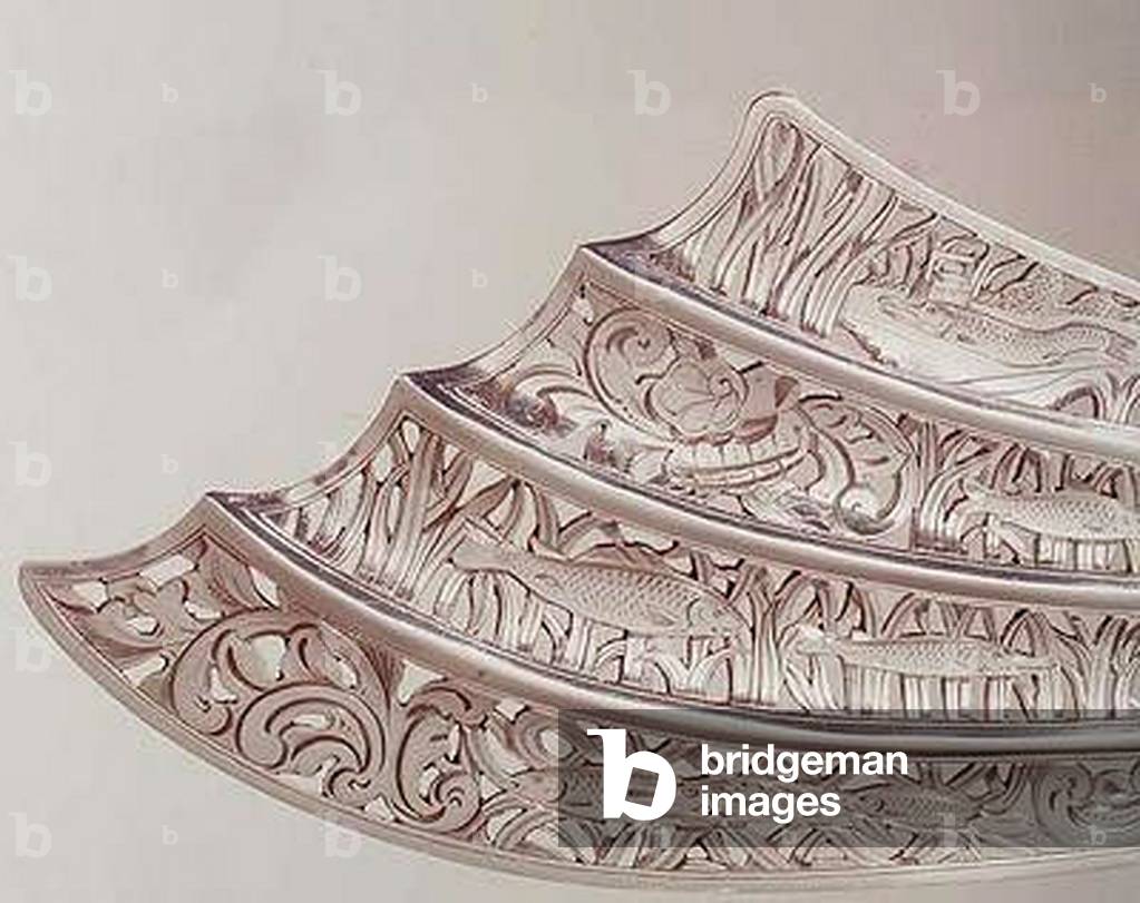 Example of Piercing on a fish knife by G.W.Adams, c.1810