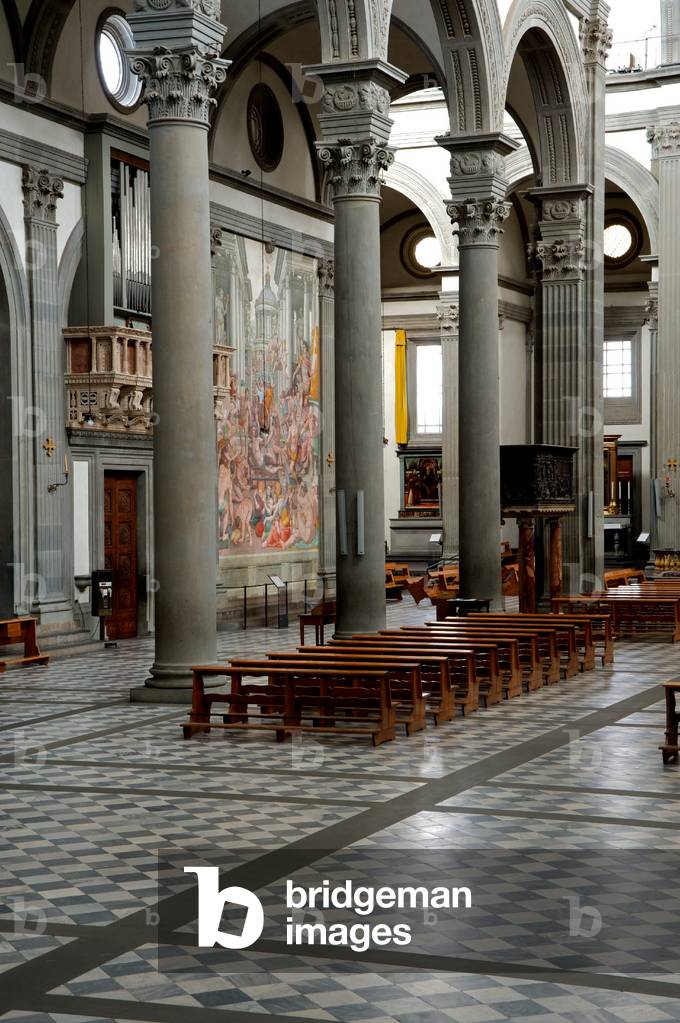Interior of the Basilica of San Lorenzo, Florence, Italy (photo) 