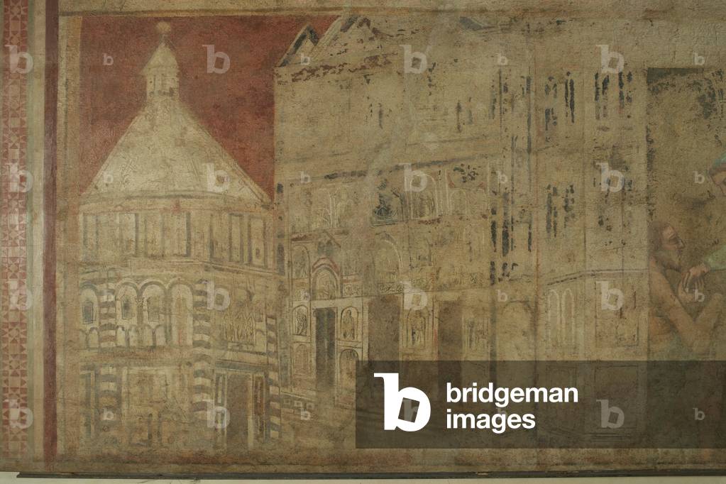 Detail of the Arrival of the Grey Friars in Florence (fresco)