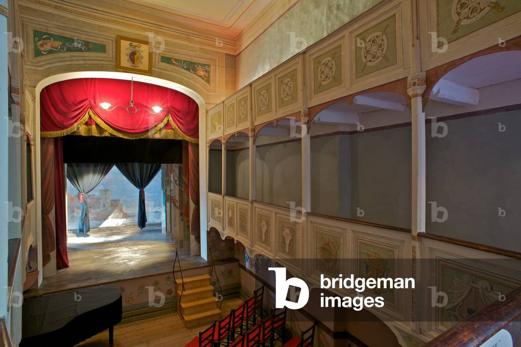 Interior of the Teatrino di Vetriano, Lucca, Italy (photo)