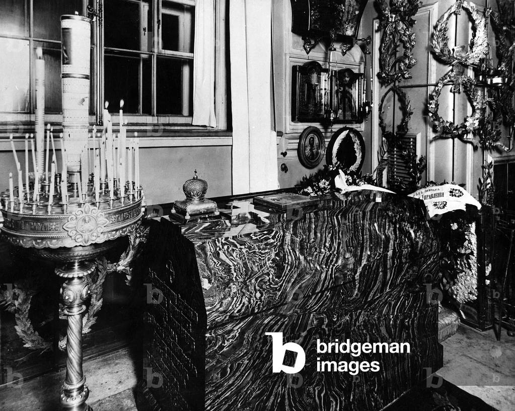 Tombs of Emperor Alexander II and his consort, after 1906 (b/w photo)