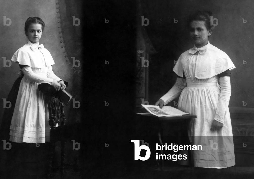 Two pupils of the celebrated Smolny Institute (b/w photo)