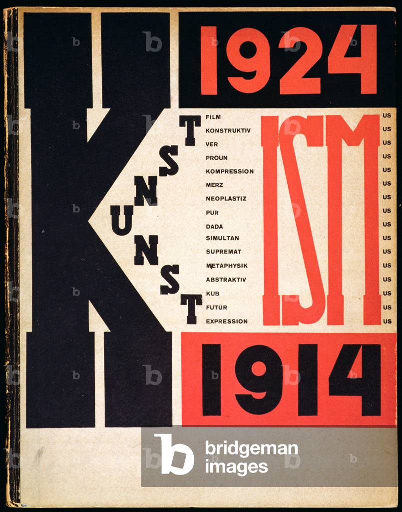 `Die Kunstimen` (The Isms of Art) design for a book cover, 1925
