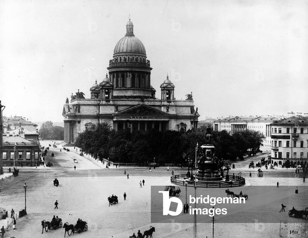 St Isaac's Cathedral, St Petersburg, c.1890-1905 (b/w photo)