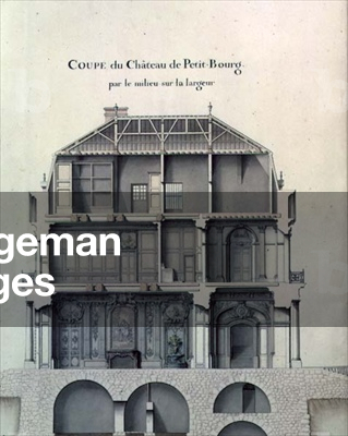 Sideways section through the centre of the Chateau de Petit-Bourg, showing the salon, 1720s (engraving)