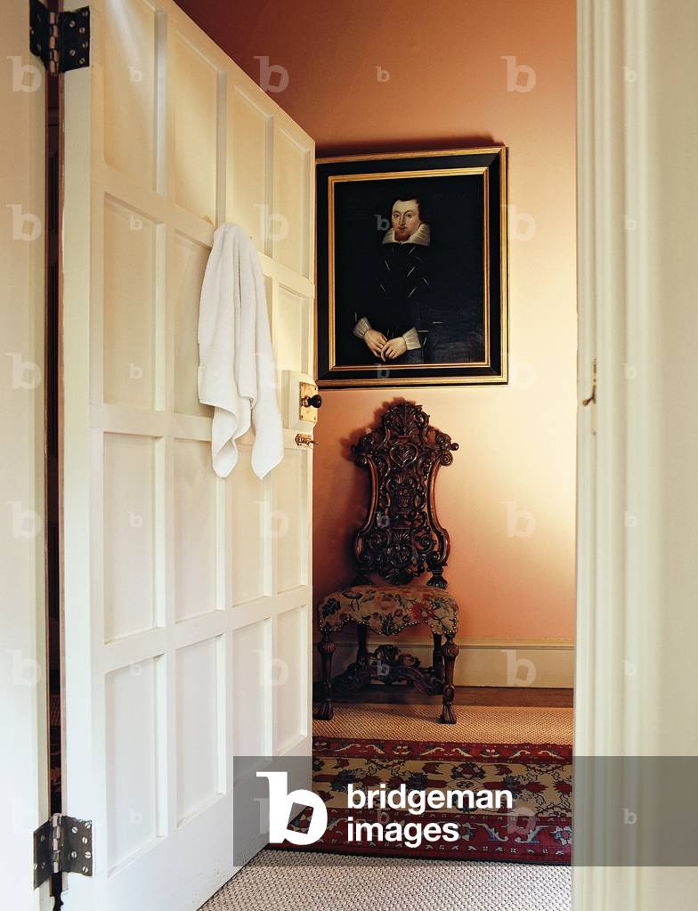 Portrait of Robert Tyrwitt of Kettleby, Linc, 1601, hanging outside a bathroom, Belvoir Castle, Leicestershire (photo)