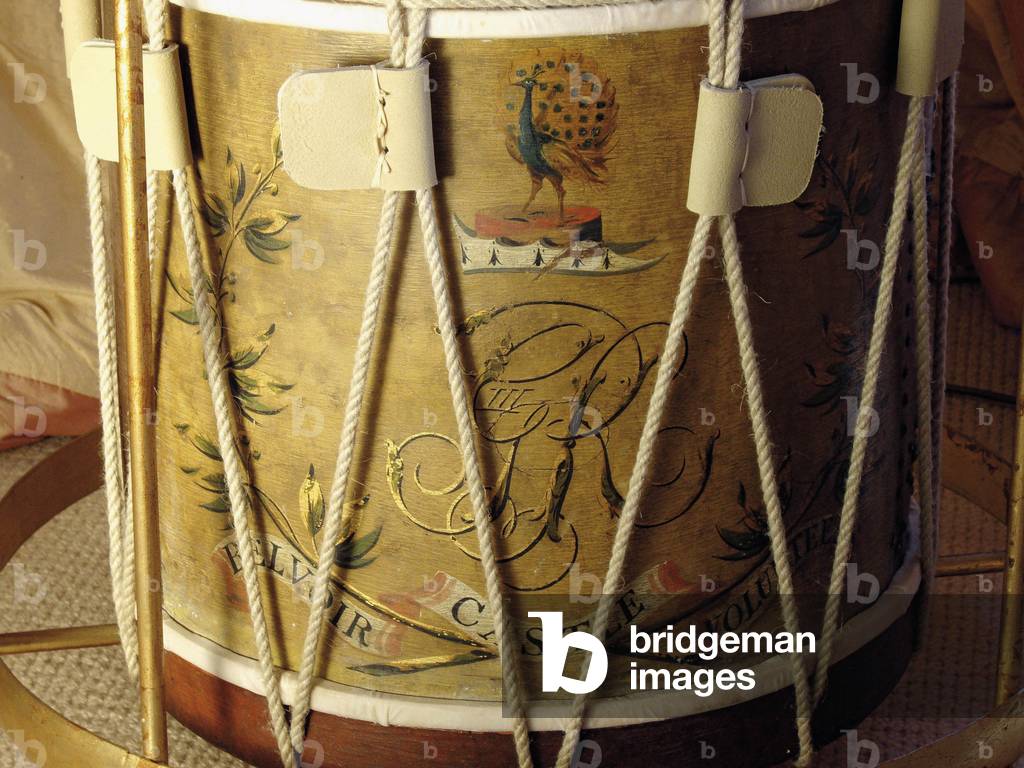 A Belvoir Castle militia drum of c.1740, adapted for use as a side table (photo)