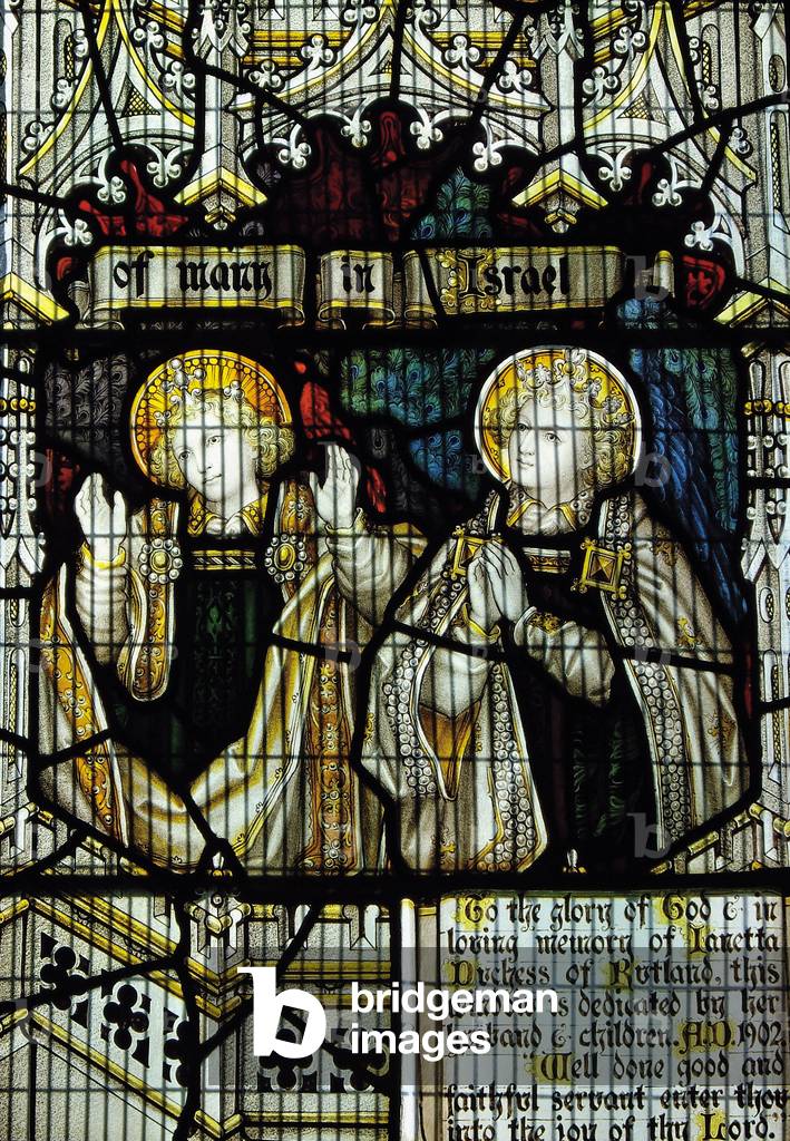 Stained glass window dedicated to Janetta, 7th Duchess of Rutland, South Transept (photo)