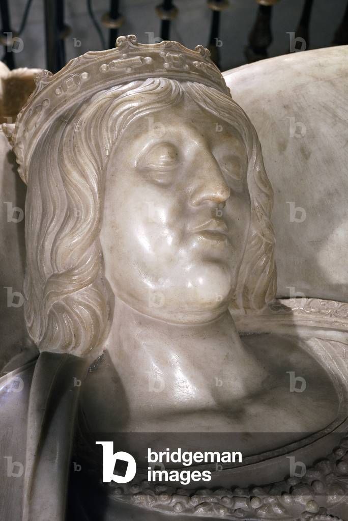 Head of a queen, detail from the tomb of the Catholic kings (marble)