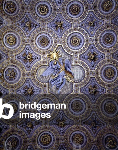 View of coffered barrel vault (gilt stucco)