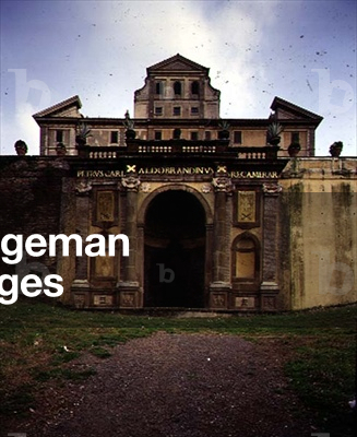 View of the grotto below the villa entrance with an inscription dedicated to it's patron, Cardinal Pietro Aldobrandini, designed by Giacomo della Porta (1532-1602) 1601 (photo)