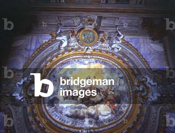 The 'Sala Pannini' (Pannini Room) detail of the trompe l'oeil ceiling (fresco)