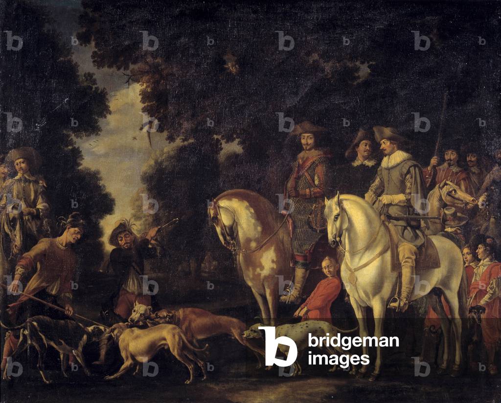 Wildschweinjagd. Gemälde von Abraham Hondius (1625-1695), 1655. Öl auf Leinwand, 87 x 107 cm. Palatina Gallery