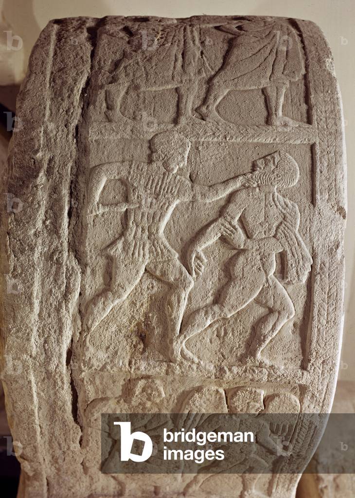 Uomini che lottano, 540-510 a.C. circa (bassorilievo)