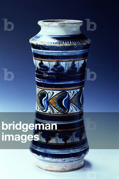 Decorated Maiolica 'Alberello' vase, 16th century (ceramic)