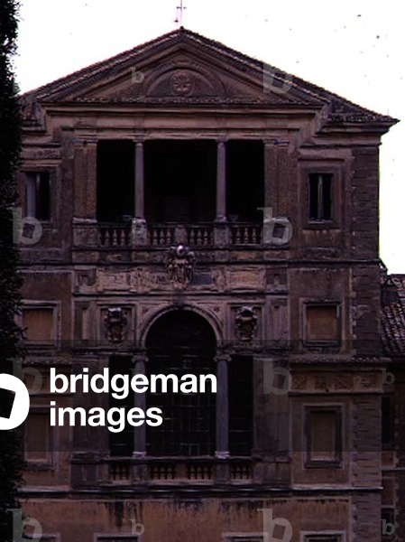 View of the rear facade, detail of the second and third storeys, designed for Cardinal Pietro Aldobrandini by Giacomo della Porta (1532-1602) 1601 (photo)