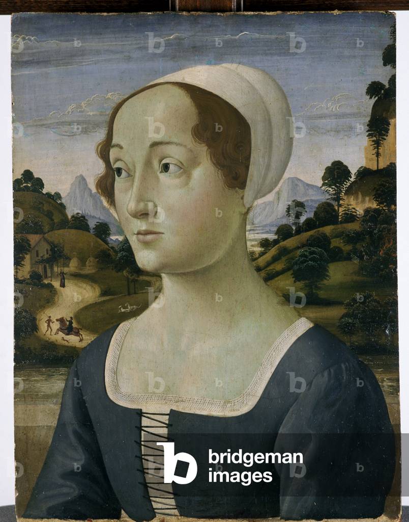 Portrait of a women in her mid-twenties (tempera on poplar wood)