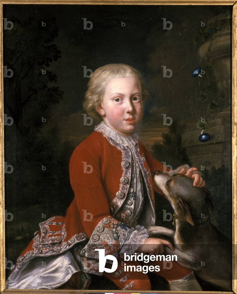 Frederick III as a child with dog (oil on canvas)