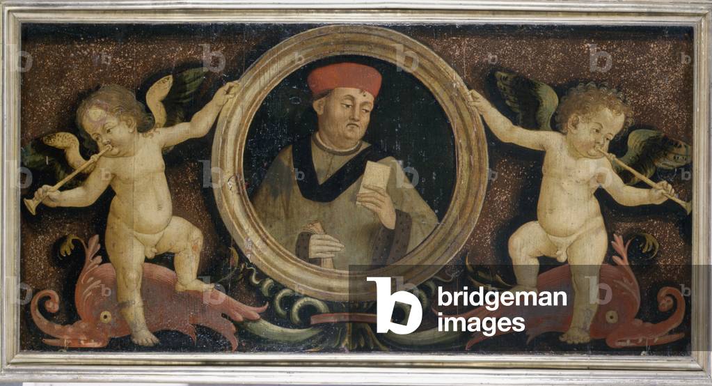 Male portrait with putti, c.1510-15 (tempera on pine)