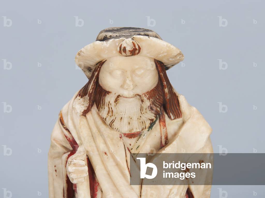 Saint James the Great, Midlands, probably Nottingham, c.1500 (alabaster with traces of gilding & polychromy)