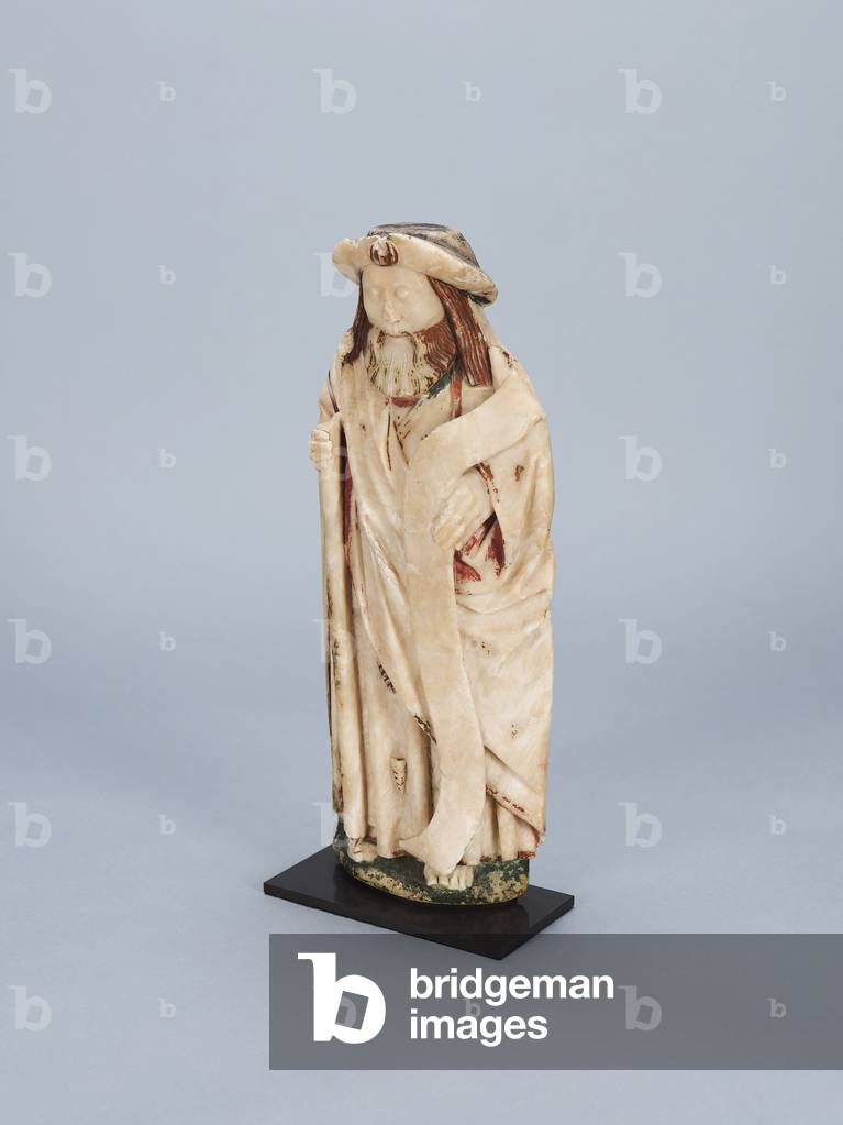 Saint James the Great, Midlands, probably Nottingham, c.1500 (alabaster with traces of gilding & polychromy)