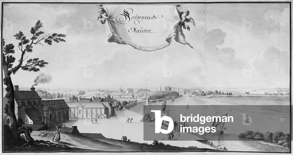 Ms 512 Warehouses for salt at Nantes, 1723 (pencil & wash on paper)