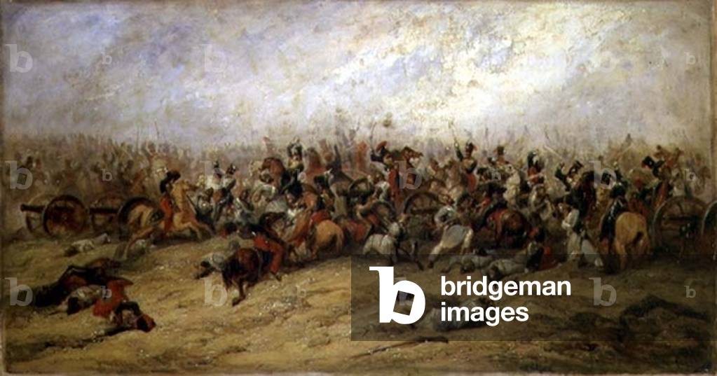 The Conflict at the Guns, Balaclava, 1854 (Öl auf Leinwand)