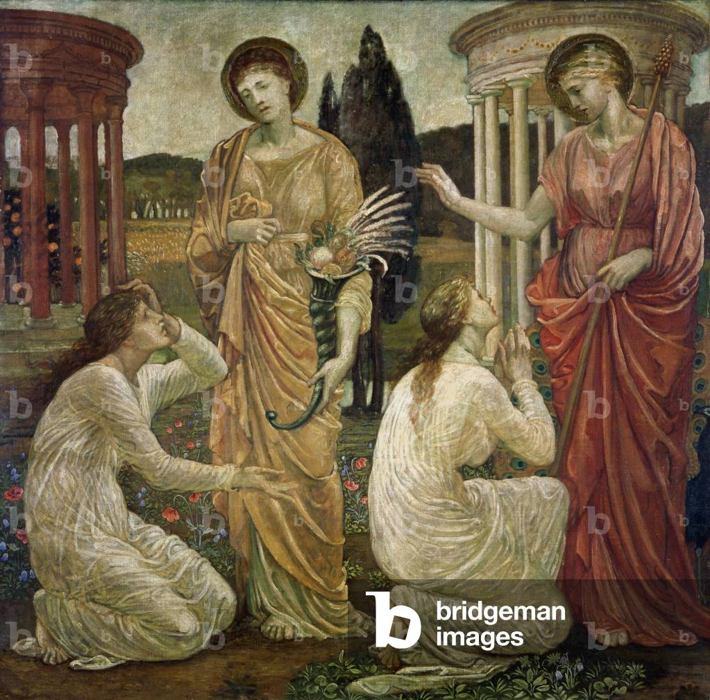 Immagine di Dipinto "Cupido e Psiche - Palazzo Verde Murales - Psiche presso i Santuari di Giunone e Cerere" 1