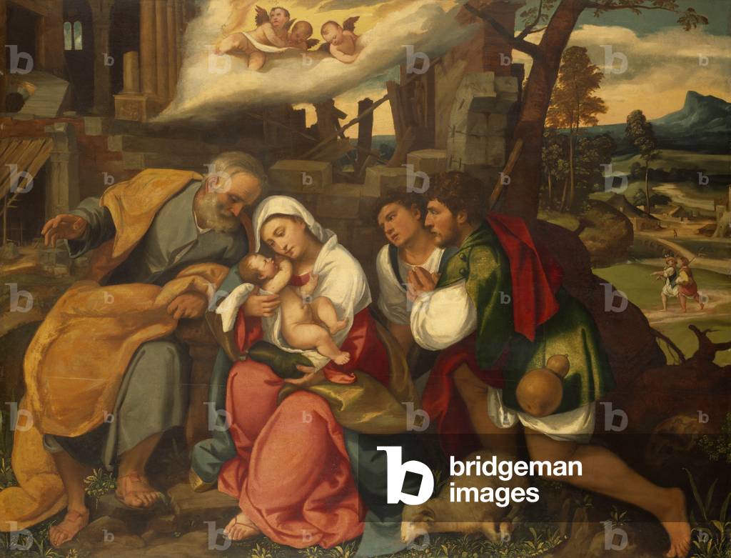 Bild von Gemälde "Die Anbetung der Hirten" von Bonifazio de' Pitati