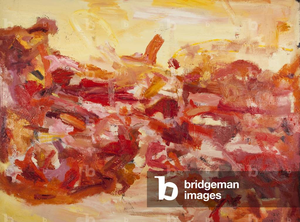 Red Abstract (oil on canvas)