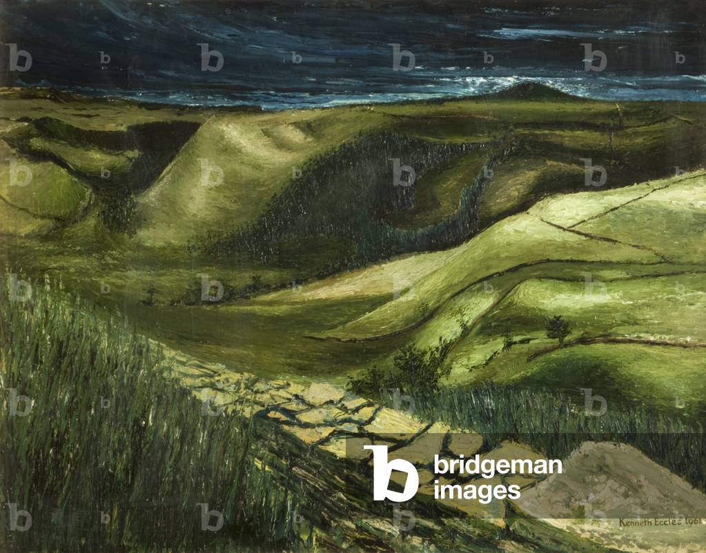 Grane Moorscape, 1961 (oil on board)