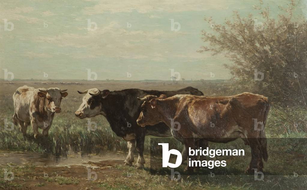 Cattle and Landscape, 1879 (oil on canvas)