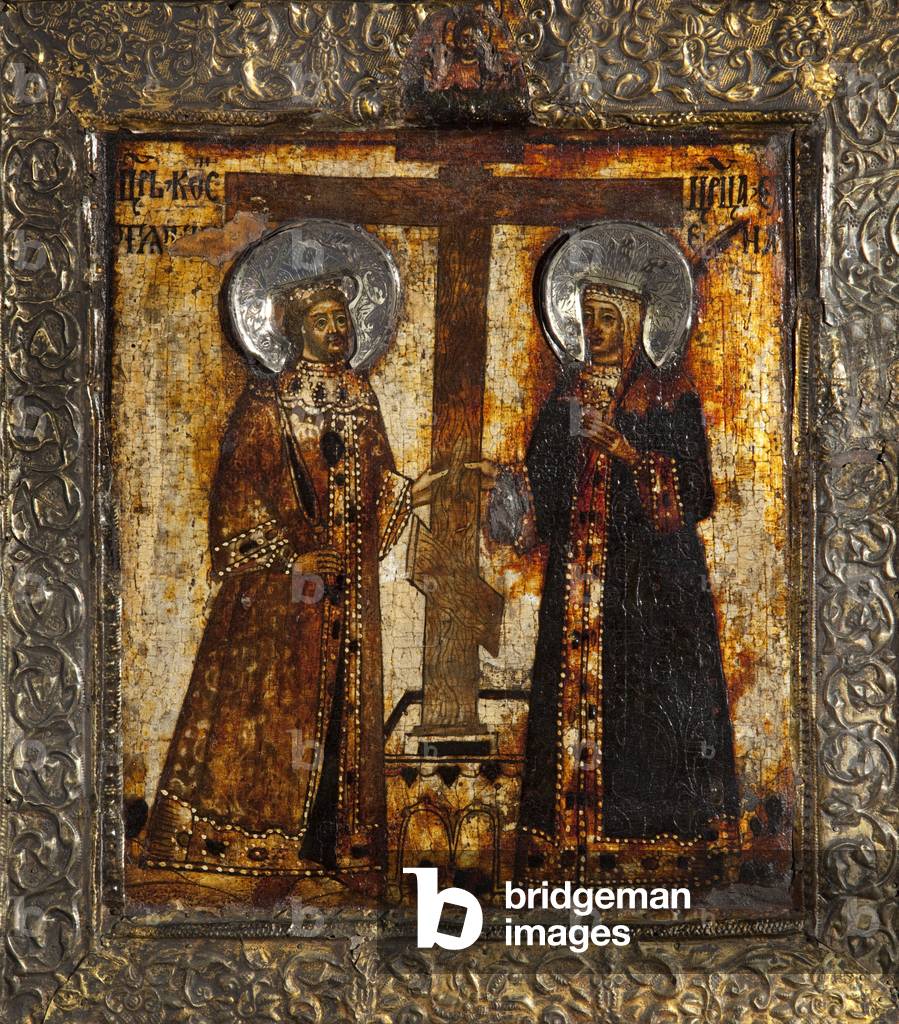 Constantine and Helen (tempera on panel)