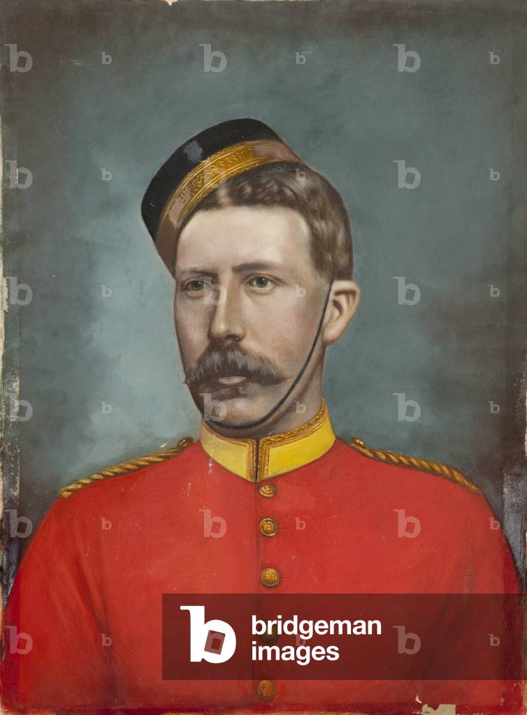 Portrait of a Man in Uniform (oil on board)