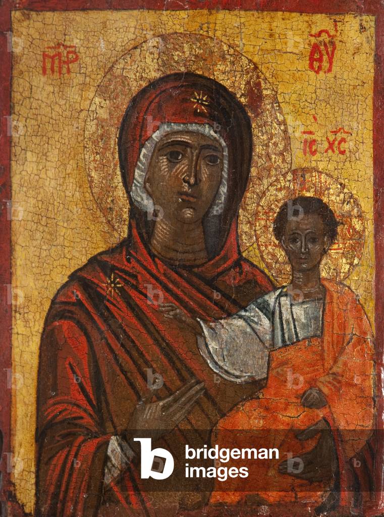Virgin Hodegetria (tempera & gesso on panel)