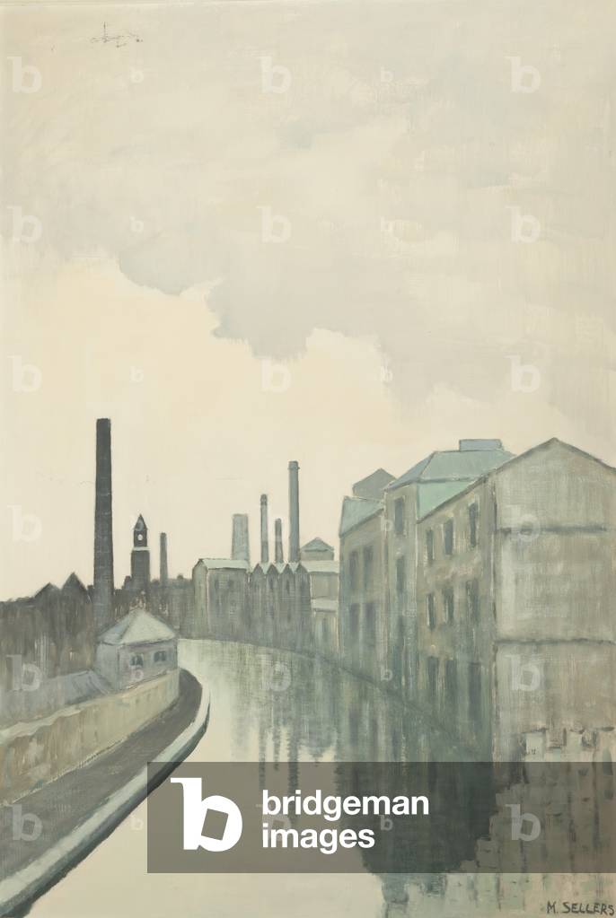 Canal Scene, c.1970 (oil on board)